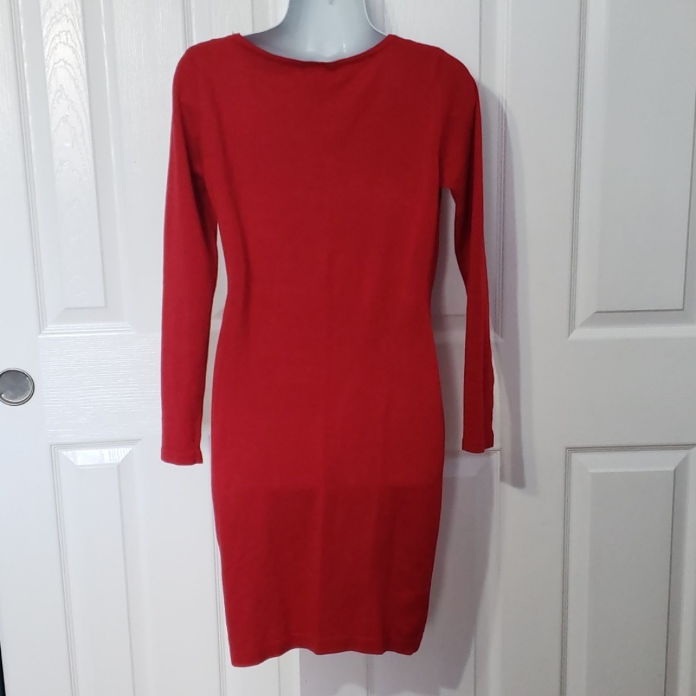 Derek heart womens red sweater dress Large new - Picture 2 of 3